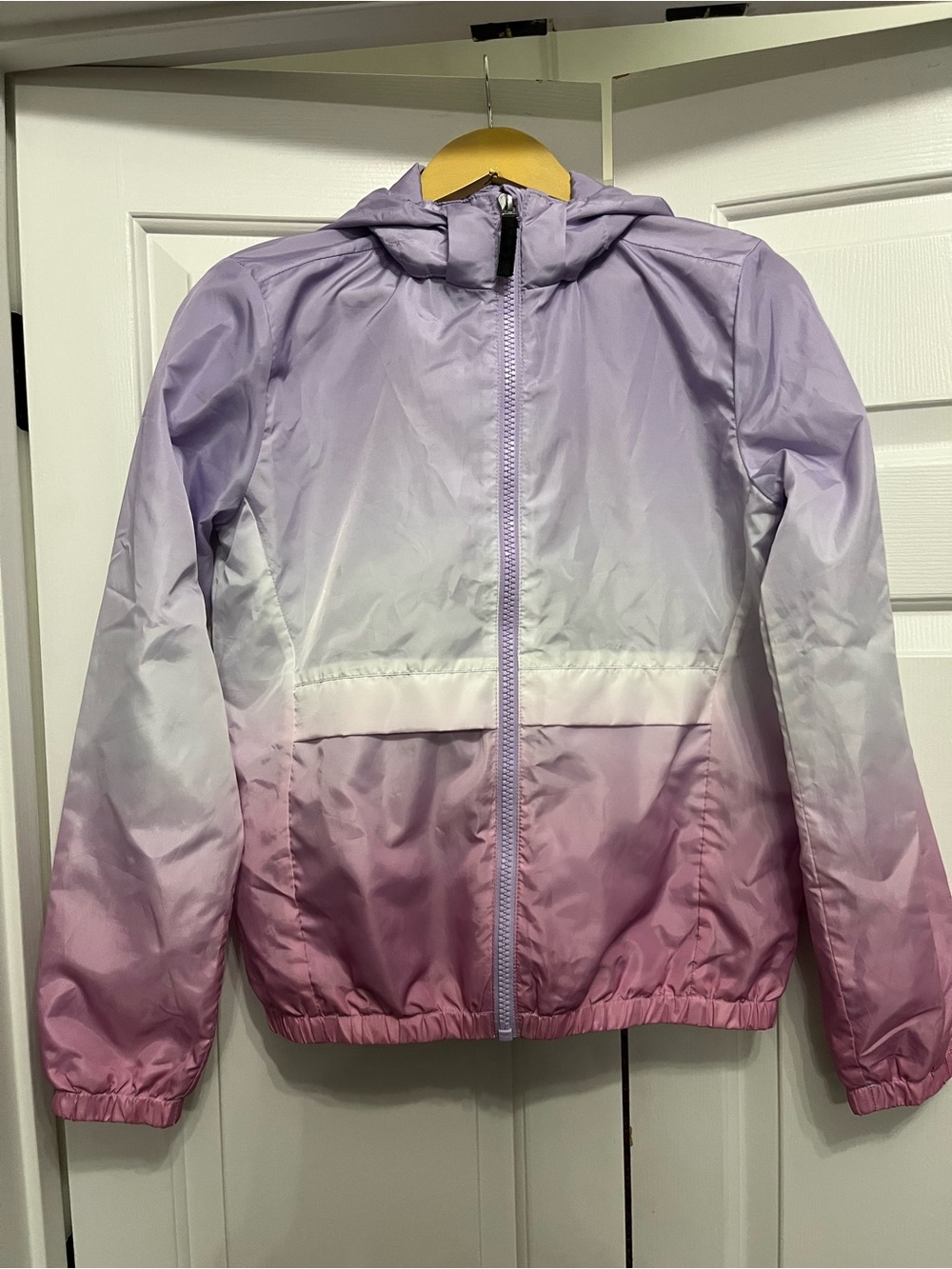 H&M Girls' Lavender to Pink Ombre Hooded Rain Jacket